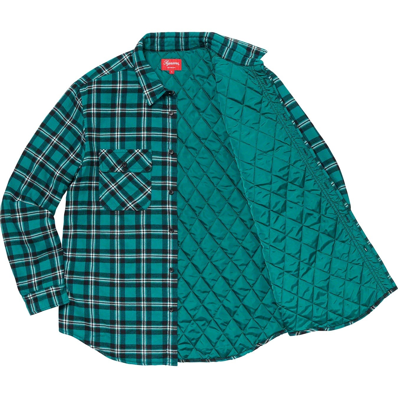 Arc Logo Quilted Flannel Shirt view 4